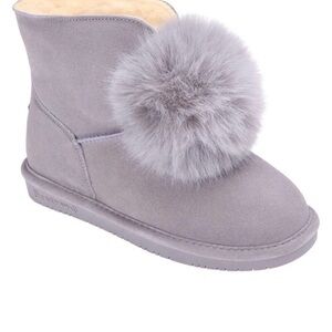 BearPaw Gray Knit Boot Toppers